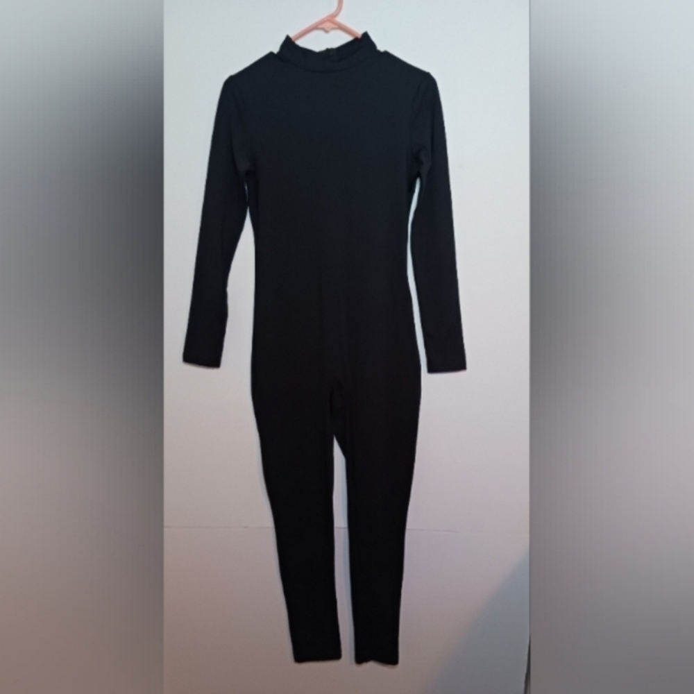 Women's One Piece Jumpsuit Long Sleeve High Neck Bodycon Tight Full length - Picture 7 of 10